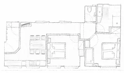 Grundriss der Unterkunft Ferienwohnung Schrofamühli
