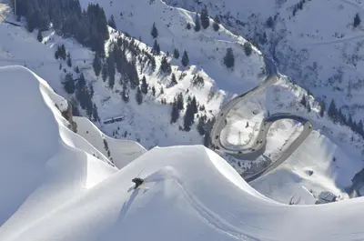 Fernsicht Alpen-Apartments im Winter