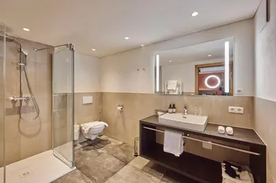 Ein Badezimmer in der Unterkunft Fernsicht Alpen-Apartments