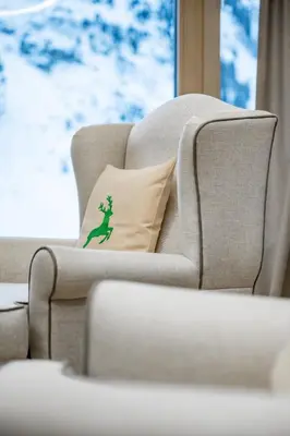 Ein Sitzbereich in der Unterkunft Bühlhof Appartements