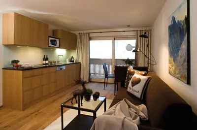 Küche/Küchenzeile in der Unterkunft Hotel Alpenrose