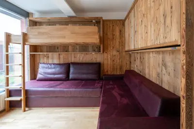 Ein Sitzbereich in der Unterkunft Hotel Garni Madrisa