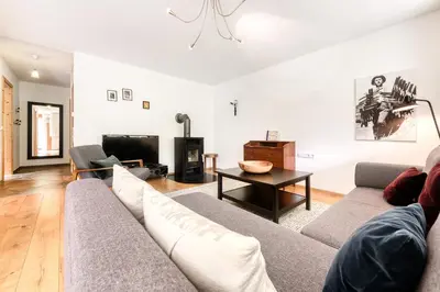 Ein Sitzbereich in der Unterkunft Gartenferienwohnung Murmele by A-Appartments