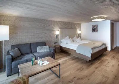 Ein Bett oder Betten in einem Zimmer der Unterkunft Hotel Birkenhöhe