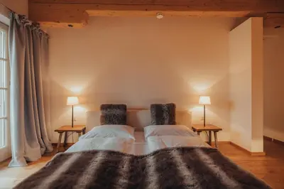 Ein Bett oder Betten in einem Zimmer der Unterkunft Appartement Omeshorn anno 1593
