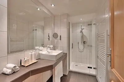 Ein Badezimmer in der Unterkunft Appartement Omesberg 1