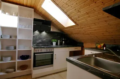 Küche/Küchenzeile in der Unterkunft Ferienhaus Ahorn