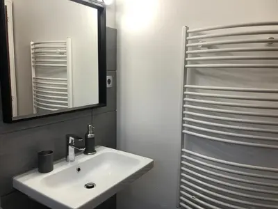 Ein Badezimmer in der Unterkunft Feriendomizil Suldis