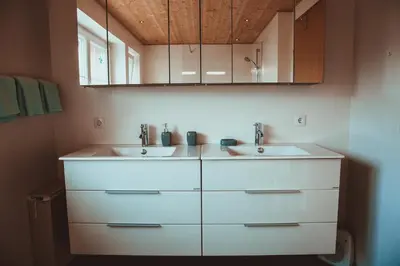 Küche/Küchenzeile in der Unterkunft Ferienwohnung Thannen
