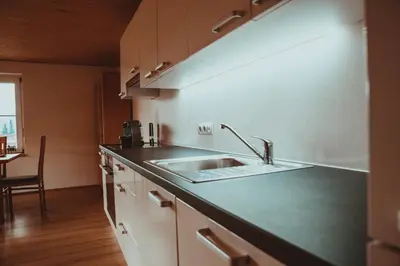 Küche/Küchenzeile in der Unterkunft Ferienwohnung Thannen