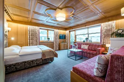Ein Bett oder Betten in einem Zimmer der Unterkunft Hotel Auenhof