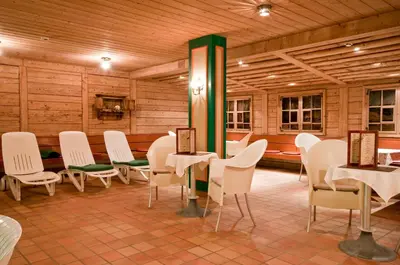Ein Sitzbereich in der Unterkunft Suitehotel Kleinwalsertal