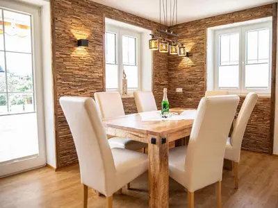 Ein Sitzbereich in der Unterkunft Landhaus Harmonie