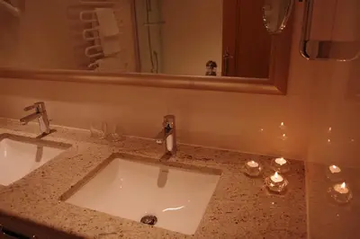 Ein Badezimmer in der Unterkunft Hotel Arabell