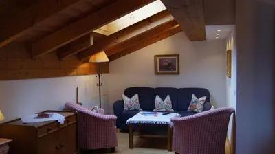 Ein Sitzbereich in der Unterkunft Hotel Hartenfels