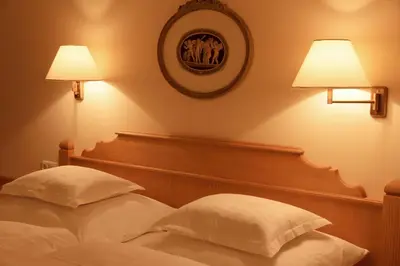 Ein Bett oder Betten in einem Zimmer der Unterkunft Pension Gallus