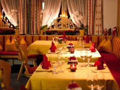 Ein Restaurant oder anderes Speiselokal in der Unterkunft Haus Odo