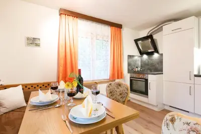 Küche/Küchenzeile in der Unterkunft Apartment Am Bach