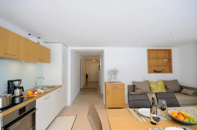 Küche/Küchenzeile in der Unterkunft Appartements Lenzikopf