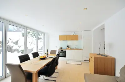 Küche/Küchenzeile in der Unterkunft Appartements Lenzikopf