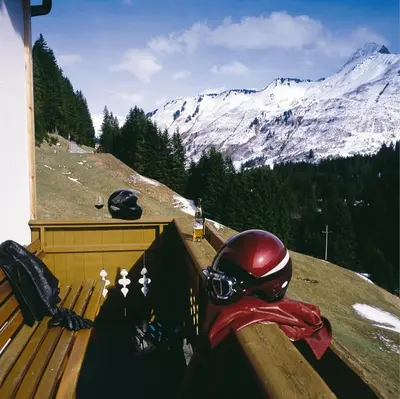 Ein allgemeiner Bergblick oder ein Berglick von des Hotels aus
