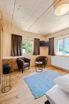 Ein Sitzbereich in der Unterkunft Haus Berghof
