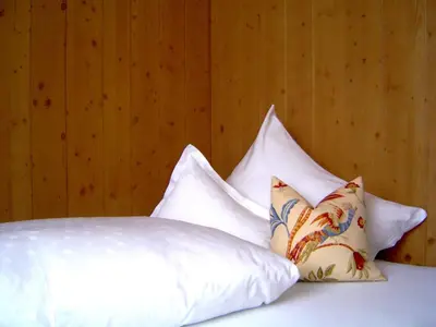 Ein Bett oder Betten in einem Zimmer der Unterkunft Pension Waldhof