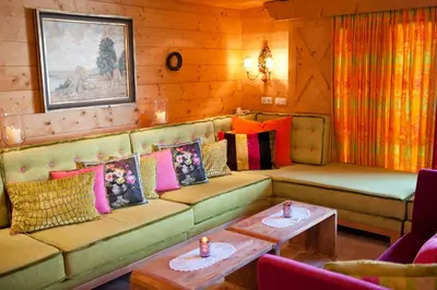 Ein Sitzbereich in der Unterkunft Boutique-Hotel Schmelzhof
