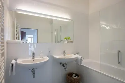 Ein Badezimmer in der Unterkunft Ferienwohnungen am Walmendingerhorn
