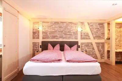 Ein Bett oder Betten in einem Zimmer der Unterkunft Landhaus Bromm