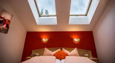 Ein Bett oder Betten in einem Zimmer der Unterkunft Haus Annette