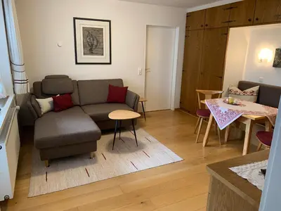 Ein Sitzbereich in der Unterkunft Ferienhaus Kessler