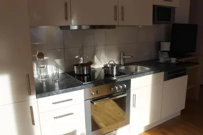 Küche/Küchenzeile in der Unterkunft Appartements Aurora