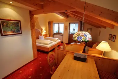 Ein Bett oder Betten in einem Zimmer der Unterkunft Gatterhof