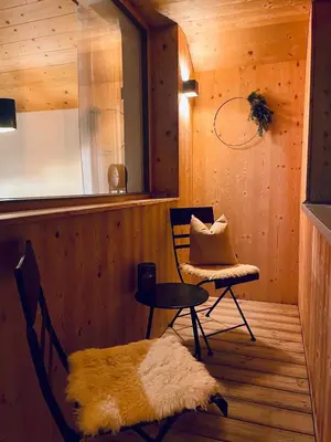 Ein Sitzbereich in der Unterkunft hus56