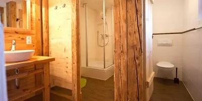 Ein Badezimmer in der Unterkunft Haus Bergfelder