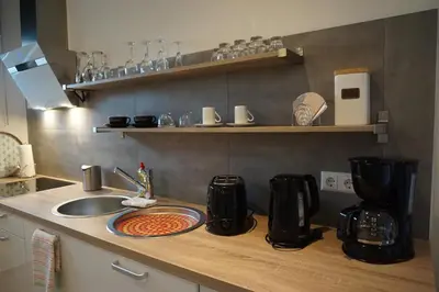 Küche/Küchenzeile in der Unterkunft Ferienwohnung Bergblick