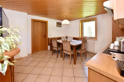 Küche/Küchenzeile in der Unterkunft Haus Brügga