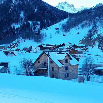 Haus Brügga im Winter