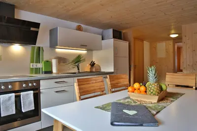 Küche/Küchenzeile in der Unterkunft Apartments Hänsler