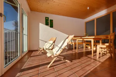 Ein Balkon oder eine Terrasse in der Unterkunft Ferienhof Dürlinde