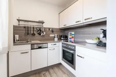 Küche/Küchenzeile in der Unterkunft Ferienapartment Fuchsfarm