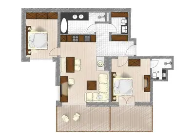 Grundriss der Unterkunft Chalet Hus Hörili
