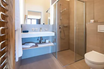 Ein Badezimmer in der Unterkunft Wolfegg
