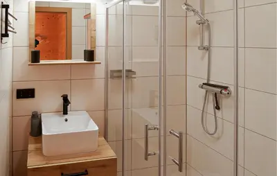 Ein Badezimmer in der Unterkunft Charmantes Ferienhaus