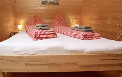 Ein Bett oder Betten in einem Zimmer der Unterkunft Bezauberndes Ferienhaus-Dalaas