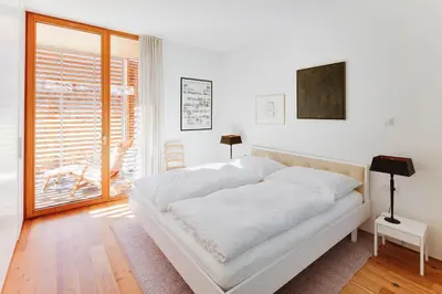 Ein Bett oder Betten in einem Zimmer der Unterkunft Ferienhaus Wenefrieda