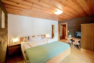 Ein Bett oder Betten in einem Zimmer der Unterkunft Chalet Sonne Vandans