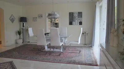 Ein Sitzbereich in der Unterkunft Alpentraum