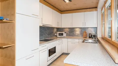 Küche/Küchenzeile in der Unterkunft Appartements Madlener